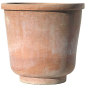 Preview: Vaso con Piedino Liscio – klassischer Terracottatopf aus Impruneta, handgefertigt, frostfest bis -30°C