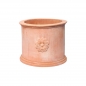 Preview: Massiver Terracotta Blumentopf aus Impruneta - Cilindro 3 rose