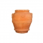 Preview: Klassischer Wandkrug aus Terracotta Impruneta – Halber Wandtopf mit flacher Rückseite
