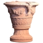 Preview: Terracotta Vase auf Basis