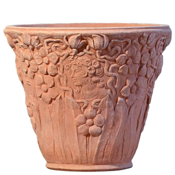 Jugendstil Terracotta Topf