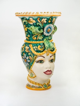 Vase in Form eines Frauenkopfes