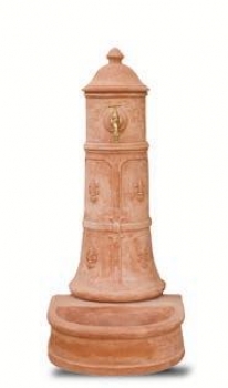 Terracotta Brunnen mit Dekor - Fontanello Con Decoro