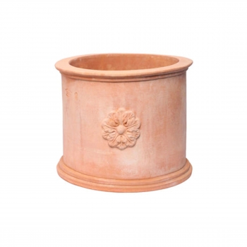 Terracotta Impruneta Cylinder - Cilindro 3 rose