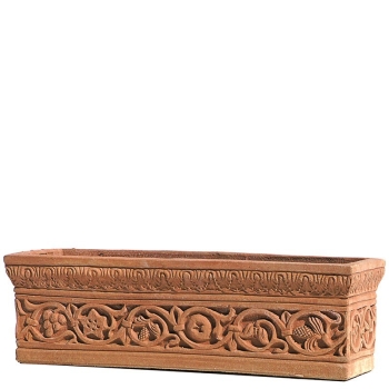 Terracottakasten mit byzantinischem Muster