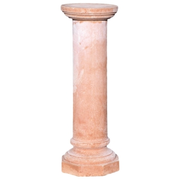 Terracotta Säule mit achteckigem Fuß