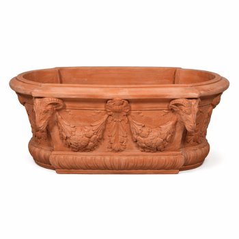 Blumenkasten mit Widderkopf