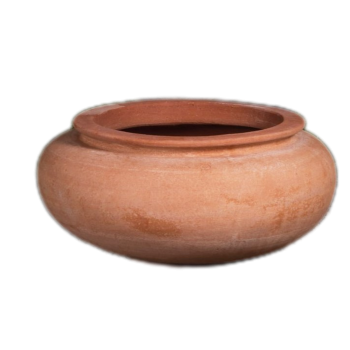 Bauchiger Impruneta Pflanzkübel - Cachepot Liscio Con Bordino