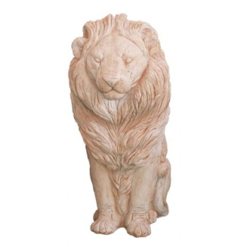 Großer Terracotta Löwe aus Galestro Terracotta – Gartenfigur 100 cm