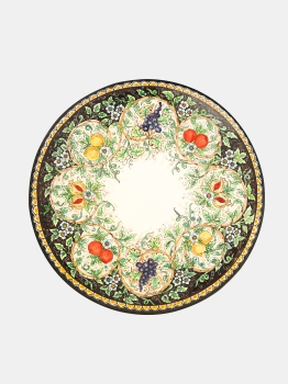 Wandbrunnen Petra Aus Lavastein - Handbemalt Mit Mediterranem Flair Für Garten & Terrasse