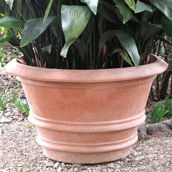 Preview: Terracotta Pflanzgefäß Impruneta - Vaso Porcinai con orli