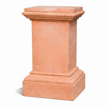 Klassische quadratische Säule aus Impruneta Terracotta – zeitlose Eleganz für Garten und Architektur