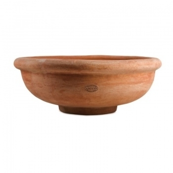 Schale Aus Terrakotta – 42 Cm Durchmesser, 15 Cm Hoch, Rustikales Design