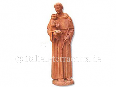 Terracottastatue Heiliger Antonius - San Antonio Con Bambino