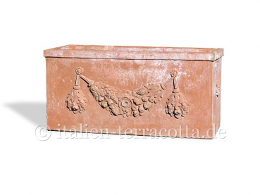 Großer Terracotta Kasten - Cassetta Festonata 307T