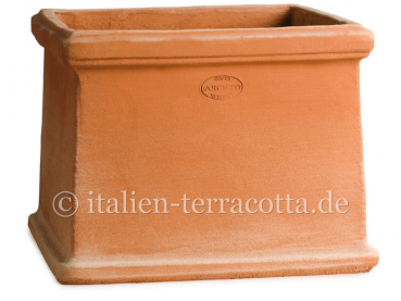 Schlichter Terracotta Kubus -Cassetta quadrata liscia