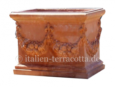 Terracotta Pflanztopf mit Lilie - Cassetta Festonata E Gigli