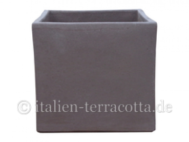 Schlichter grauer Terracotta Impruneta Kasten - Cubo Artimino Grau