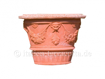 Verzierter Terracotta Pflanztopf - Vaso Con Festoni