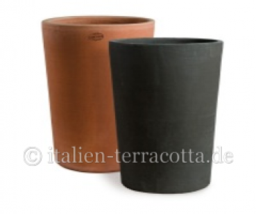 Hoher grauer schlichter Terracottatopf - Vaso Maremma senza bordo grau