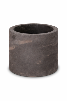 Pflanzgefäß Iris grau – moderner Cylinder aus Impruneta-Terracotta