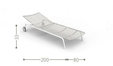 Preview: Exklusive Gartenliege - Moon Talenti