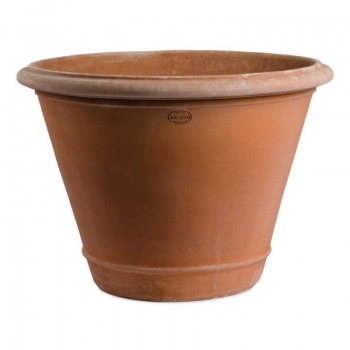 Pflanztopf Terracotta Impruneta - Vaso liscio con rigo