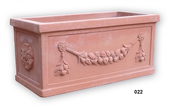 Terracotta Pflanzgefäß - Cassetta Festonata 22