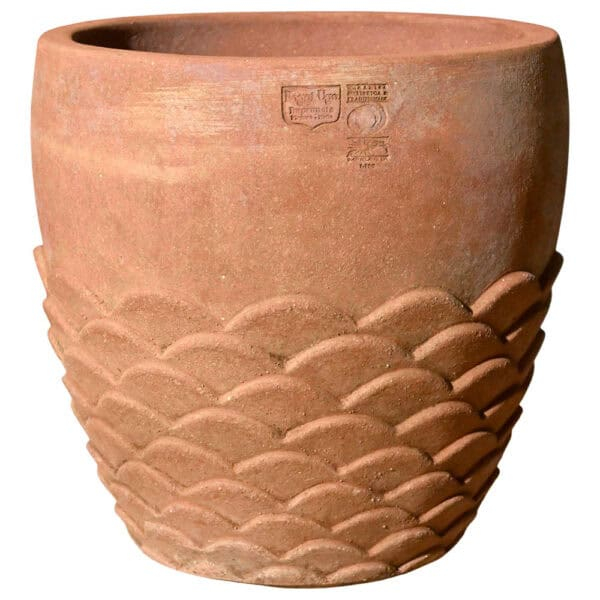 Impruneta Blumentopf „Onde“ – Terracotta Pflanztopf mit Wellenrelief