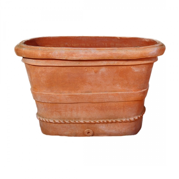 Großer ovaler Terracottatopf aus Impruneta – toskanische Handwerkskunst in ihrer schönsten Form