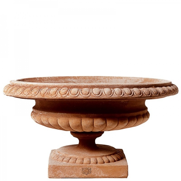 Reich verzierter Terracotta Pokal - Alzata a Tazza