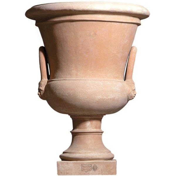 Großer Terracotta Pokal - Alzata a campana con manici