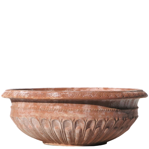 Edle Terracotta Pflanzschale - Fiorera decorata