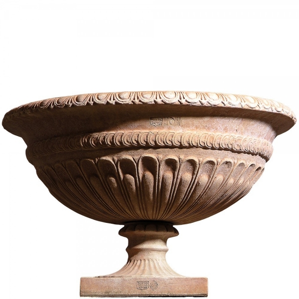 Edler großer Terracotta Pokal - Alzata Decorata