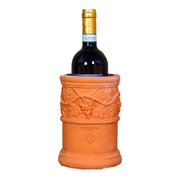Dekorativer Weinkühler aus Terracotta