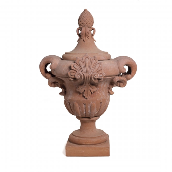 Terracottapokal Impruneta Rokoko - Vaso con volute