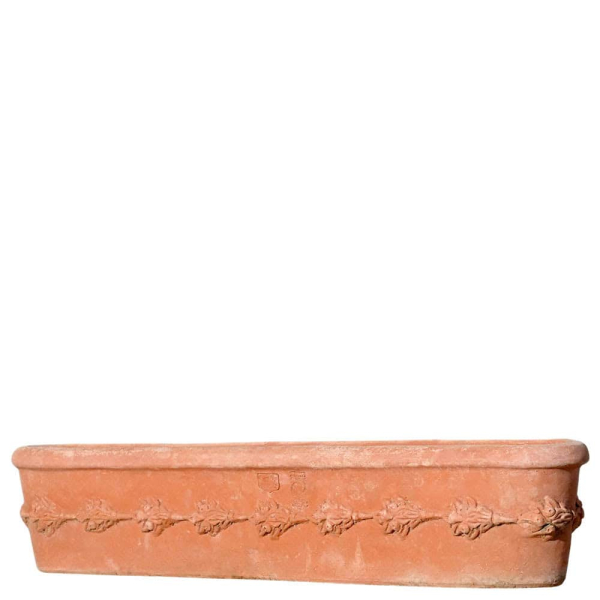 Ovaler Balkonkasten aus Impruneta Terracotta – handgefertigt und frostfest