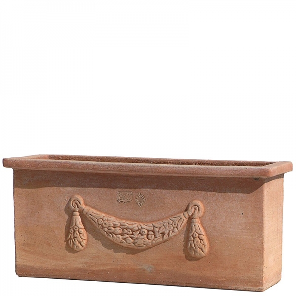 Klassischer Terracotta Planzkasten - Cassetta Antica Festonata