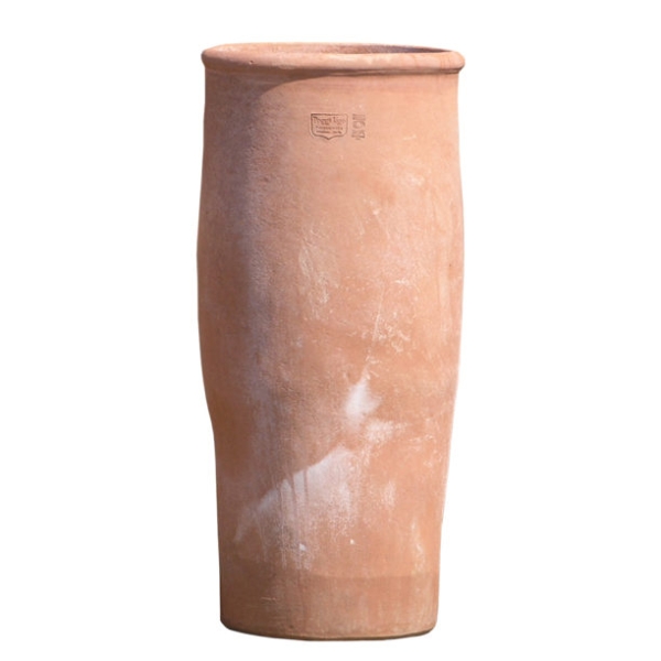 Hohe schlichte Terracotta Vase