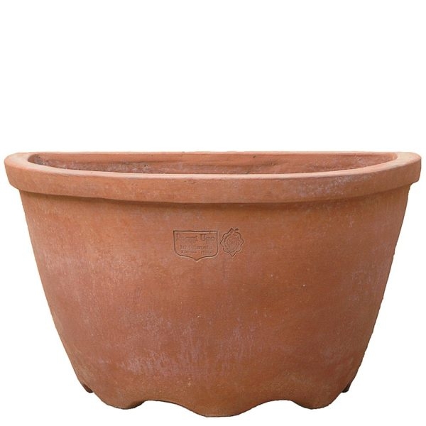 Eleganter und schlichter Wandtopf Terracotta - Sottocannella liscia