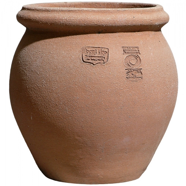 Terracotta und Marmor - Kleiner eleganter Terracotta Krug