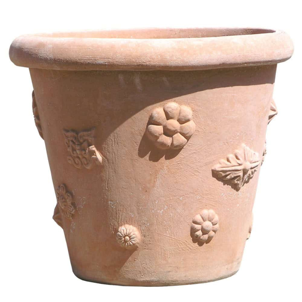 VASO CAMELIA CON BORCHIE – klassischer Terracottatopf aus Impruneta von Poggi Ugo