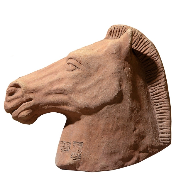Terracotta Pferdedekor für die Wand