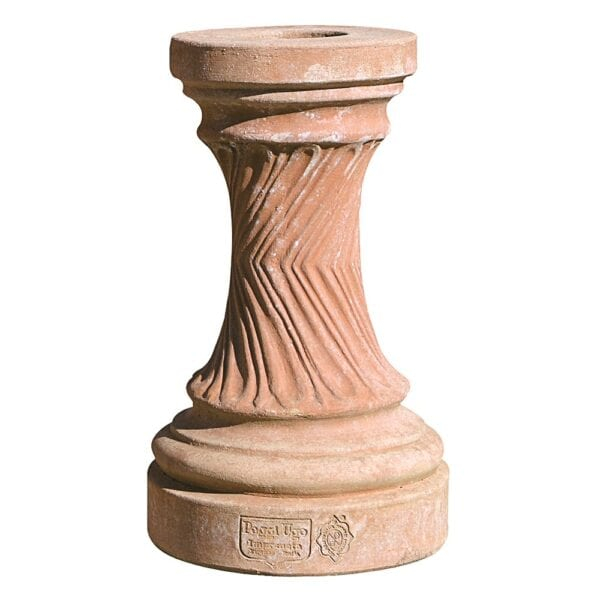 Colonna Maria – Edle Terracotta Säule aus Impruneta im Hochrelief, handgefertigt und frostfest