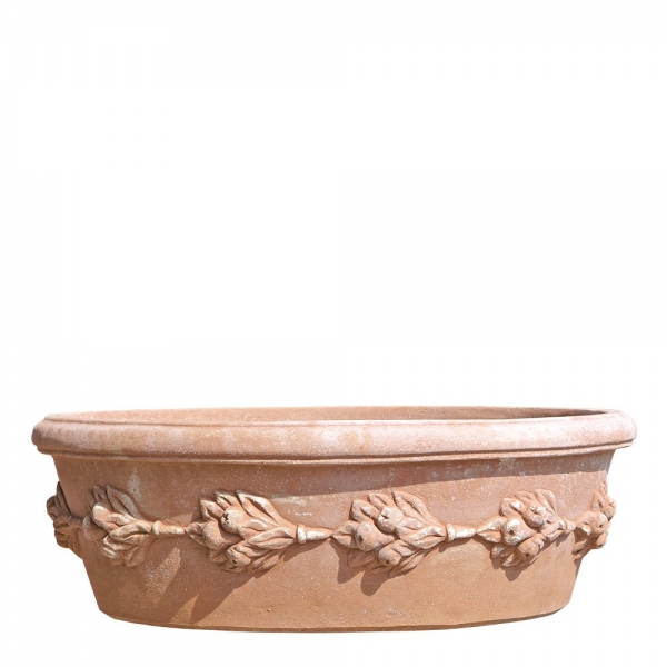 Impruneta Terracotta Schale mit Dekor - Zangola festonata