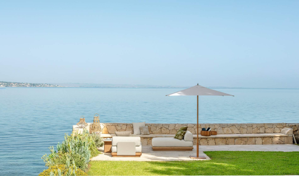 Apollo Sonnenschirm von Talenti – kompakter Design-Sonnenschirm für den Außenbereich