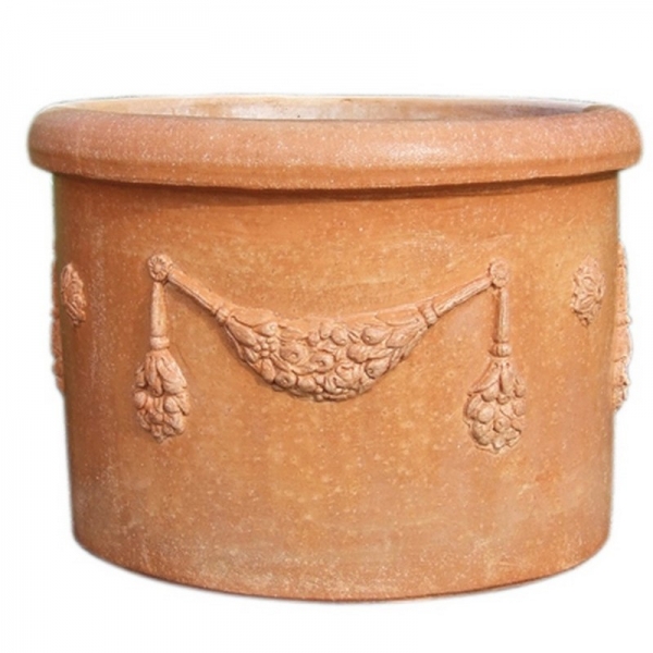 Terracotta Cilinder mit Ranke