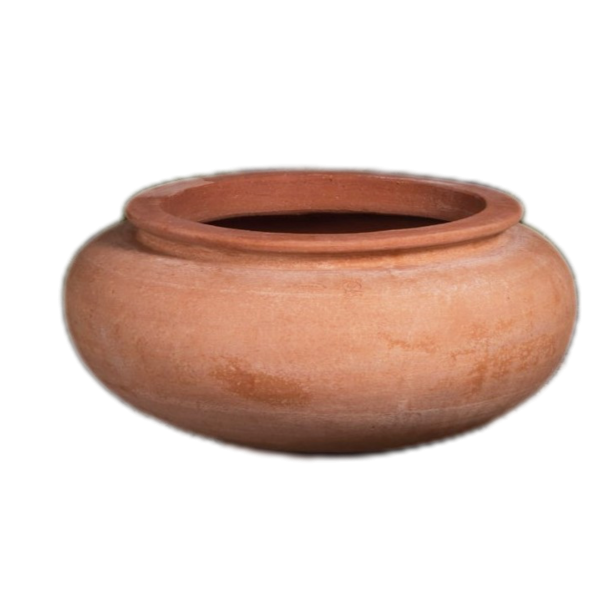 Bauchiger Impruneta Pflanzkübel - Cachepot Liscio Con Bordino