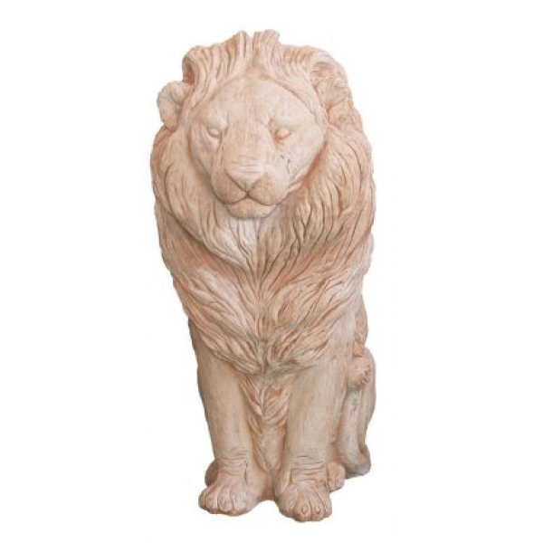Großer Terracotta Löwe aus Galestro Terracotta – Gartenfigur 100 cm