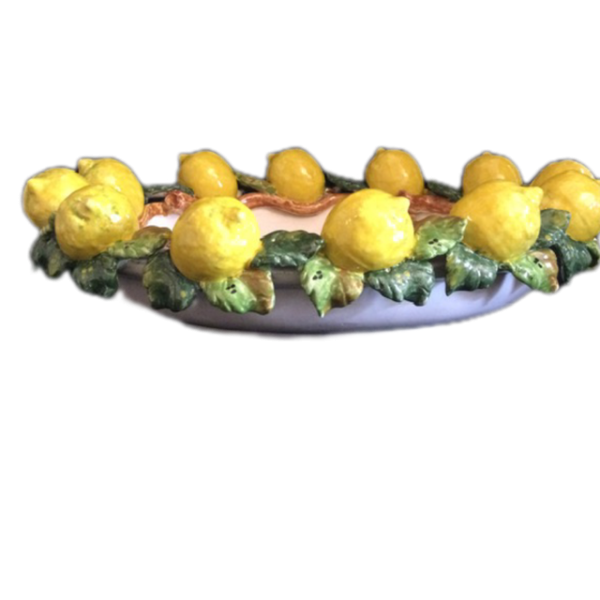 Keramik Platte mit Zitronen